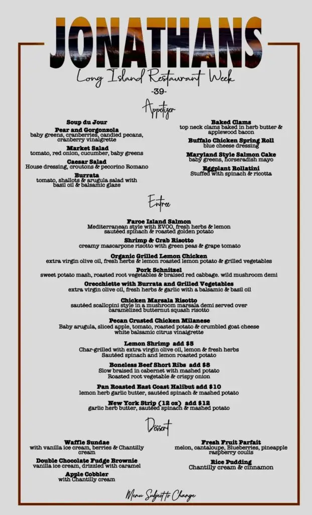 Long Island Restaurant Week