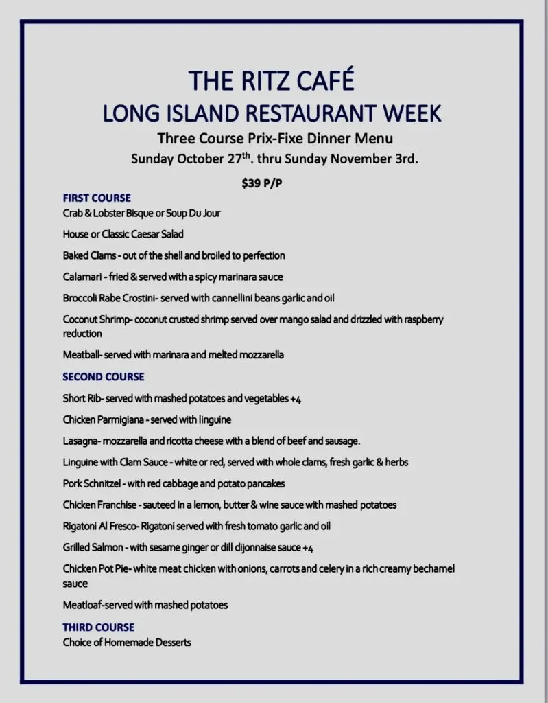 Long Island Restaurant Week