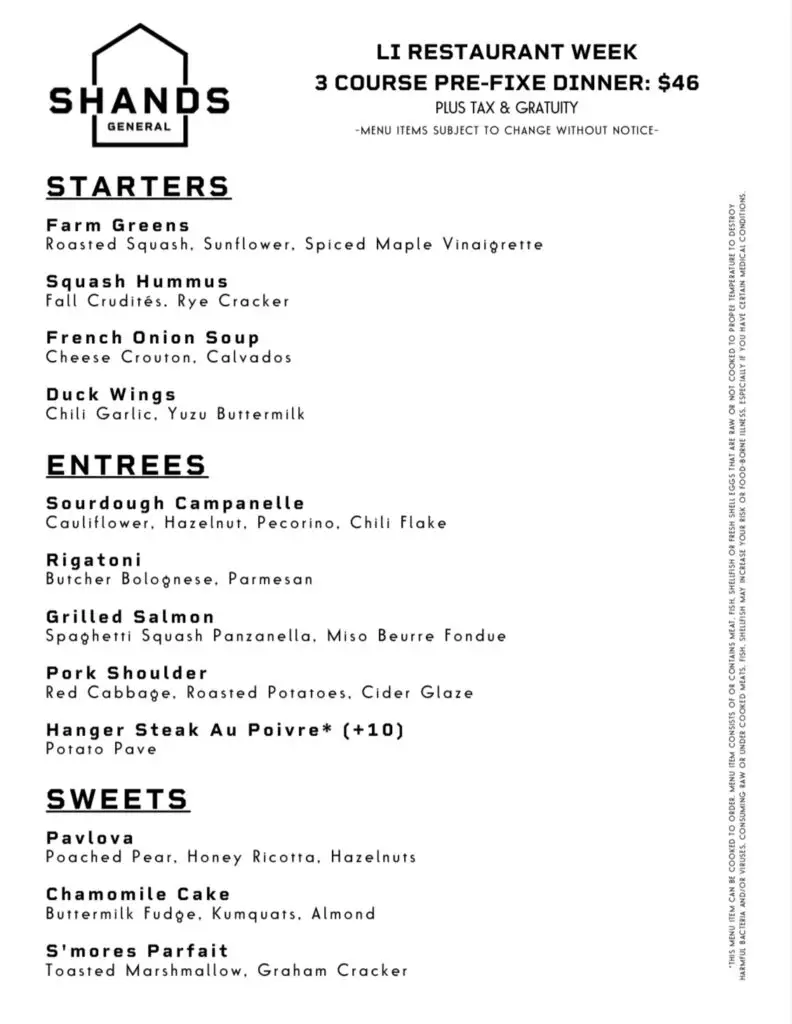 Long Island Restaurant Week