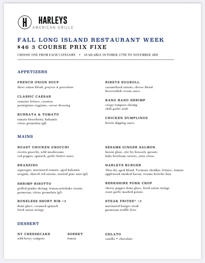 Long Island Restaurant Week