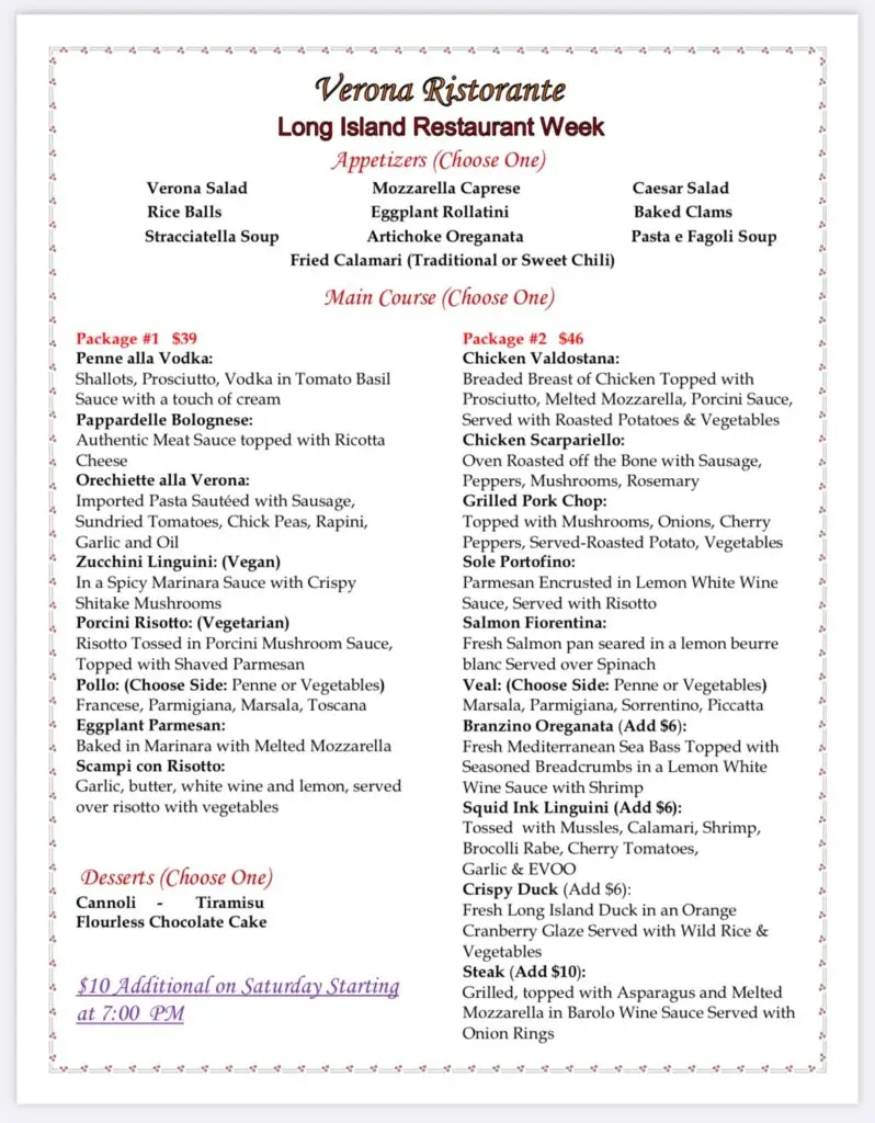 Long Island Restaurant Week