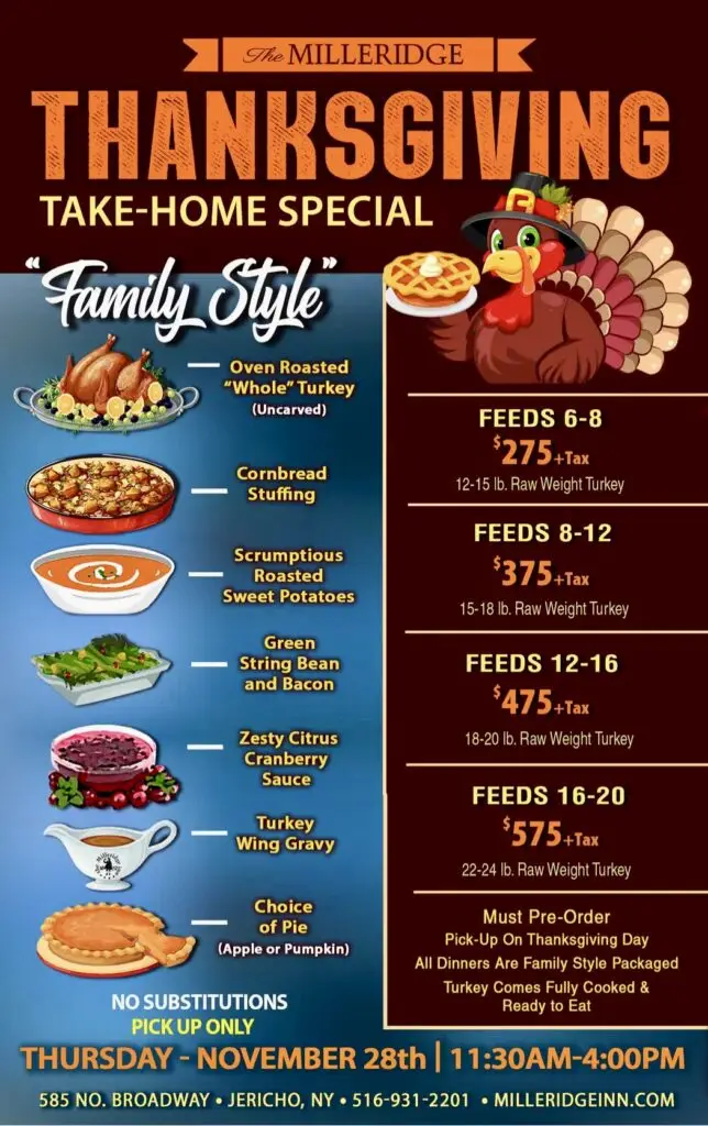 Thanksgiving Take-Out Specials