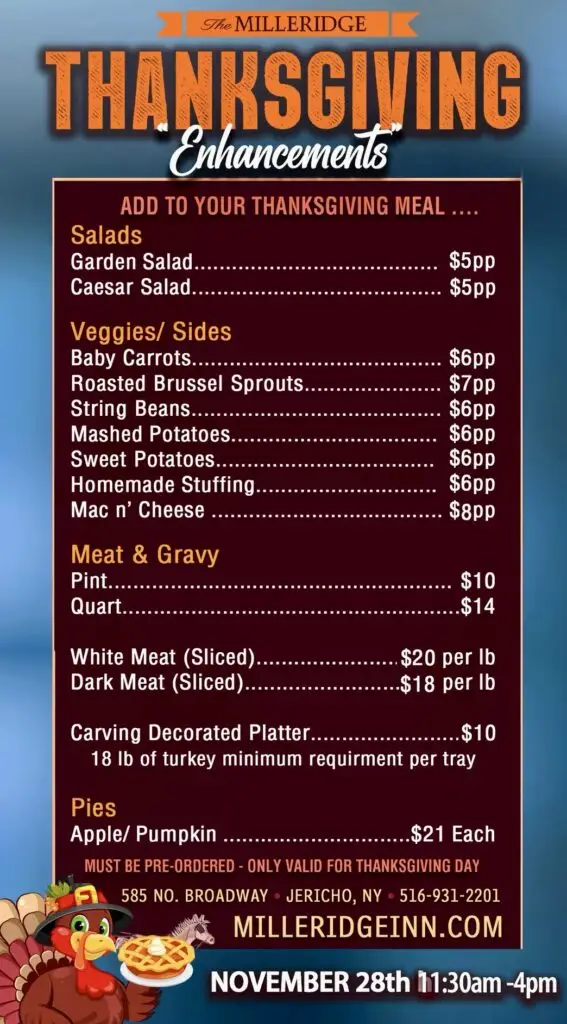 Thanksgiving Take-Out Specials