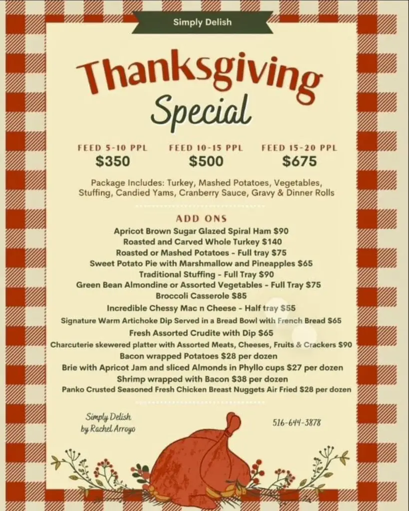 Thanksgiving Take-Out Specials