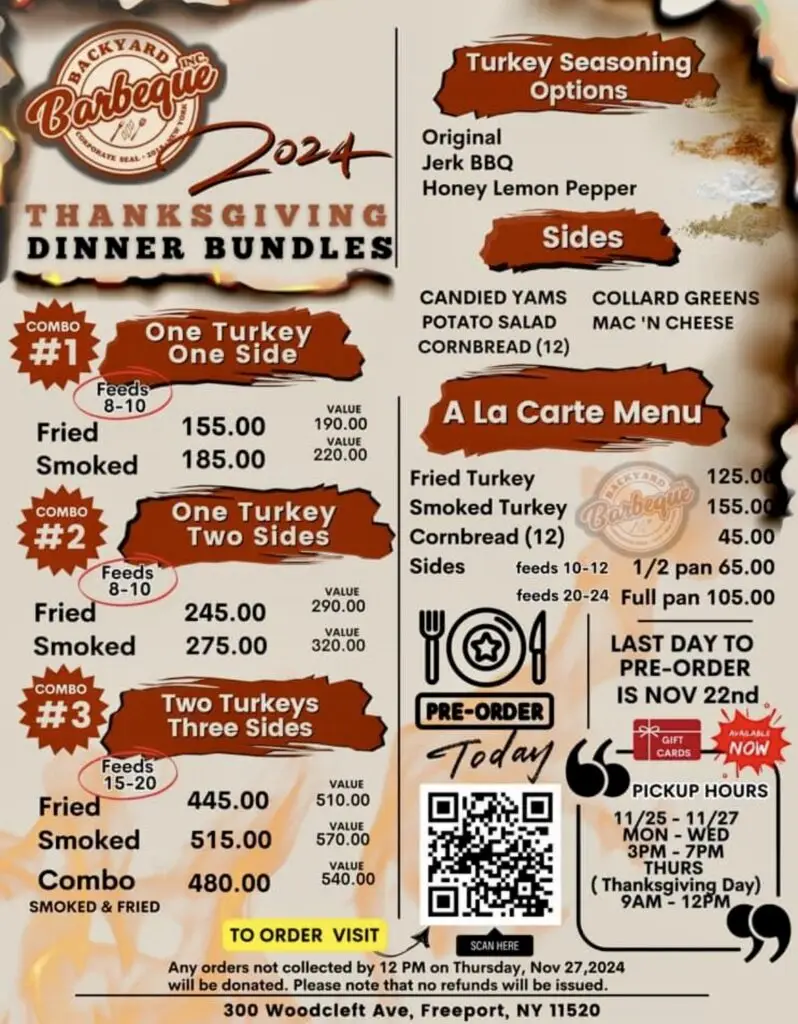 Thanksgiving Take-Out Specials