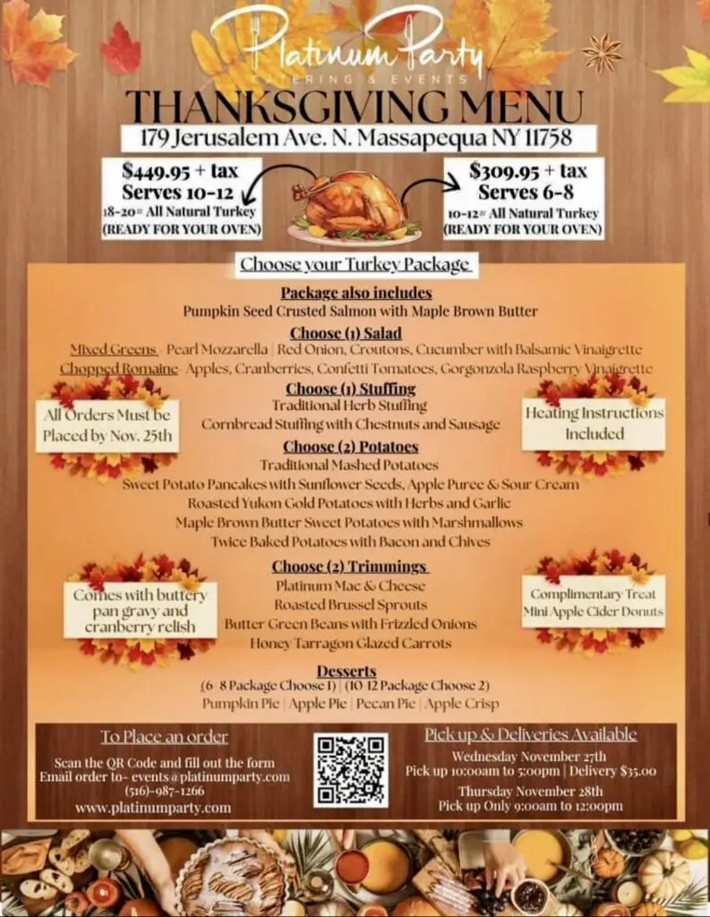 Thanksgiving Take-Out Specials