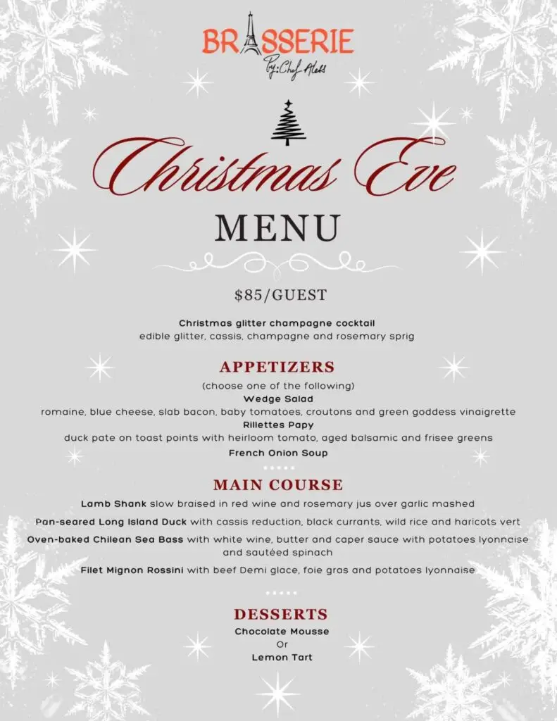 Restaurants Open on Christmas Eve