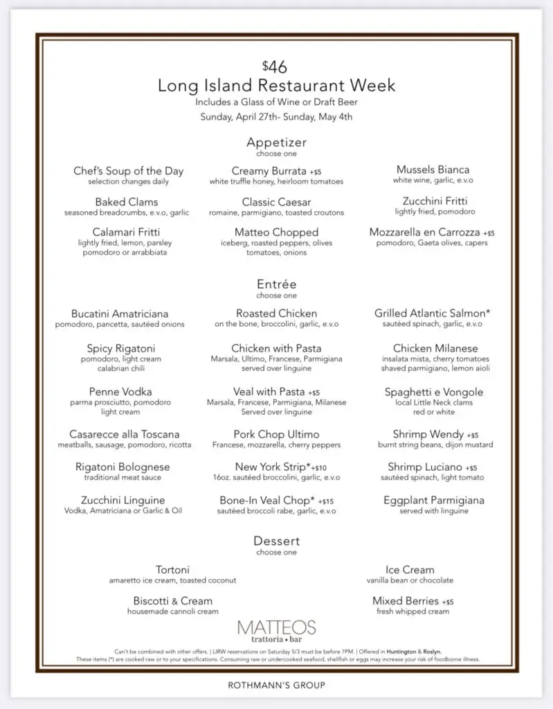 Long Island Restaurant Week