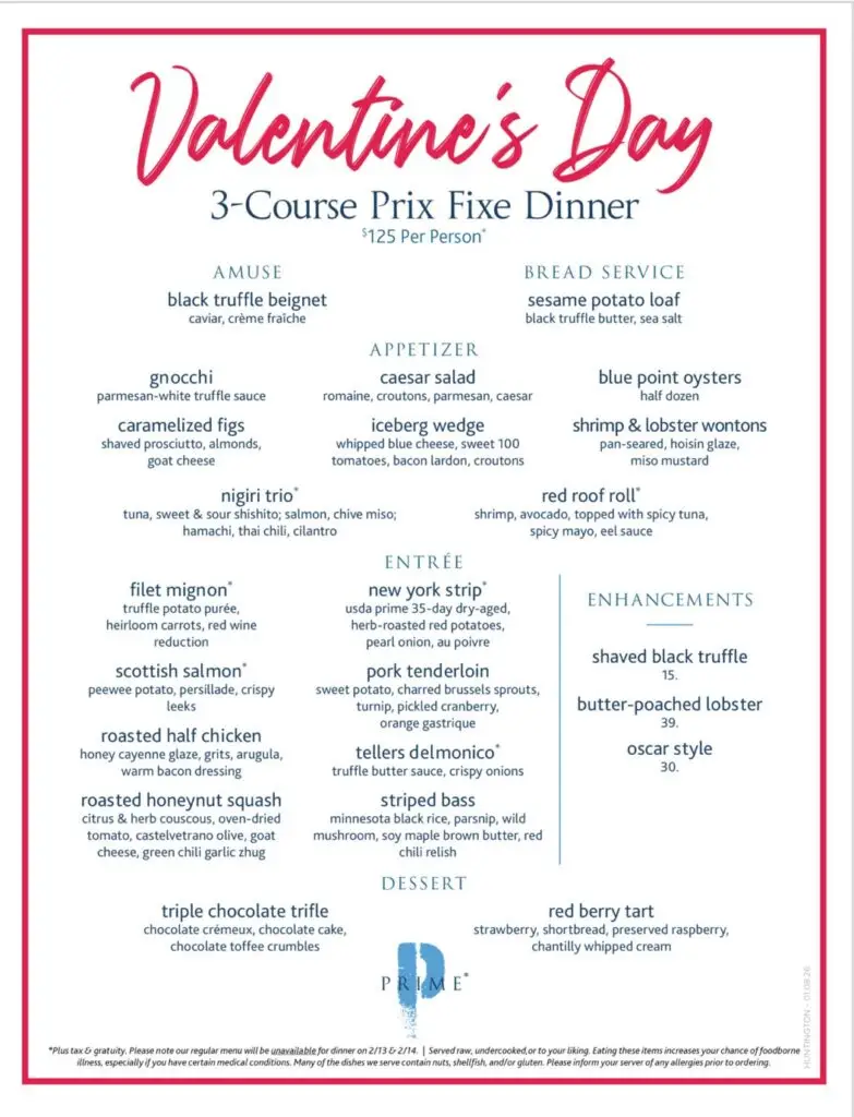 Valentine's Day at Prime – Going Local Long Island Valentine's Day