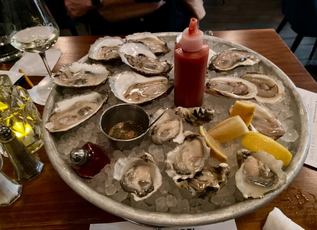 Oysters at salt & Barrel – Going Local Long Island Eat at the Bar