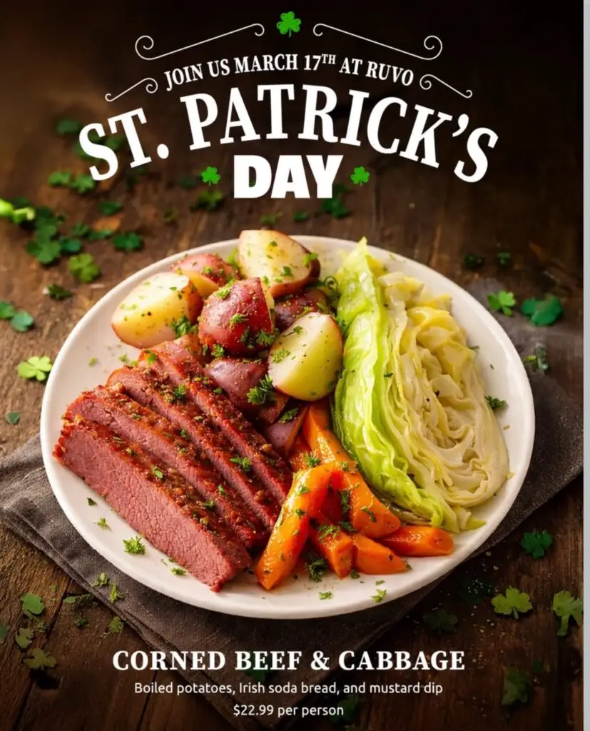 RUVO – Going Local Long Island Corned Beef & Cabbage