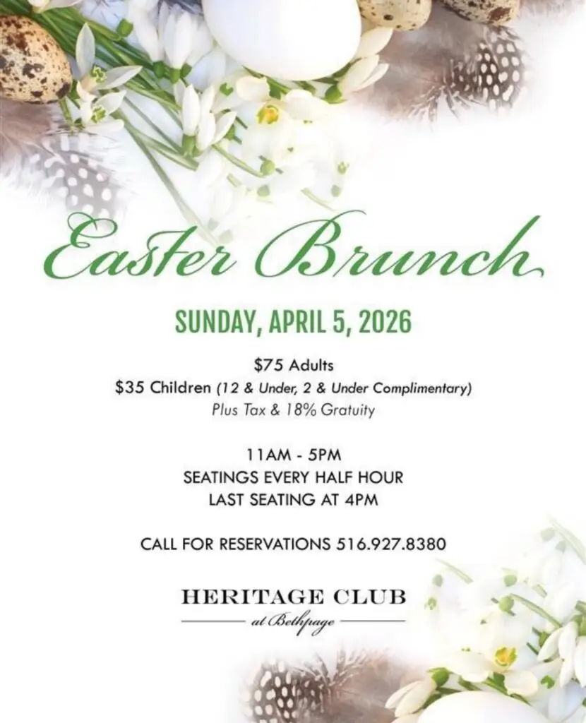 Heritage Club – Going Local Long Island Easter Brunch