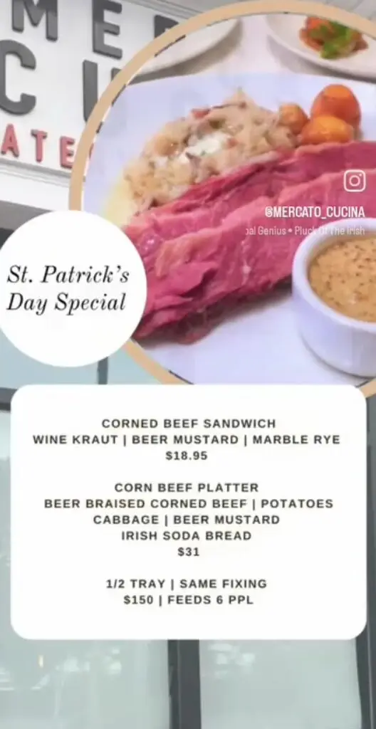 Mercato Cucina – Going Local Long Island Corned Beef & Cabbage