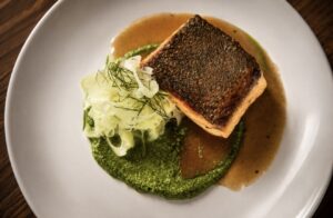 Crispy Skin Salmon – Going Local Long Island – Going Local Long Island Aunt Jake's